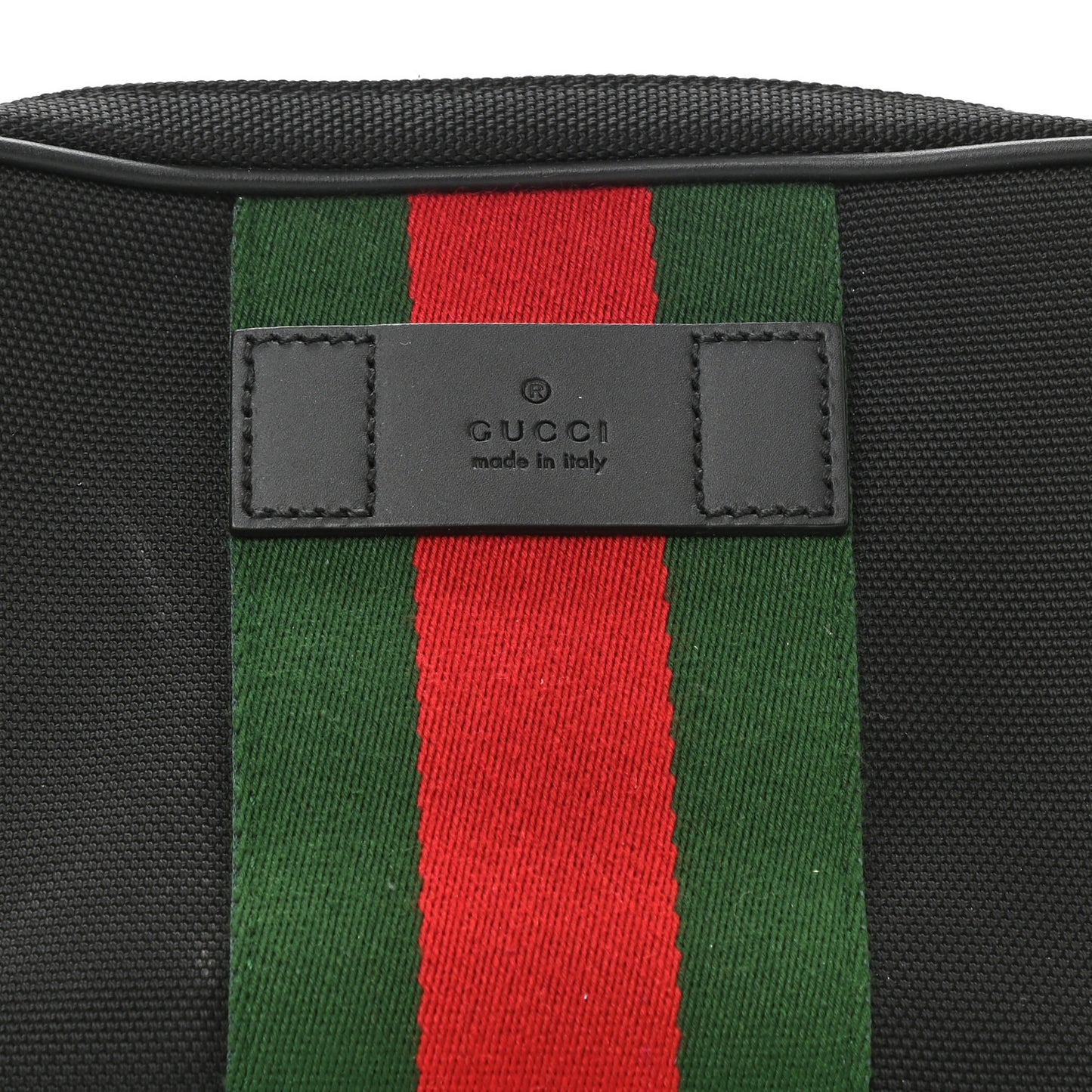 Canvas Web Slim Belt Bag Black