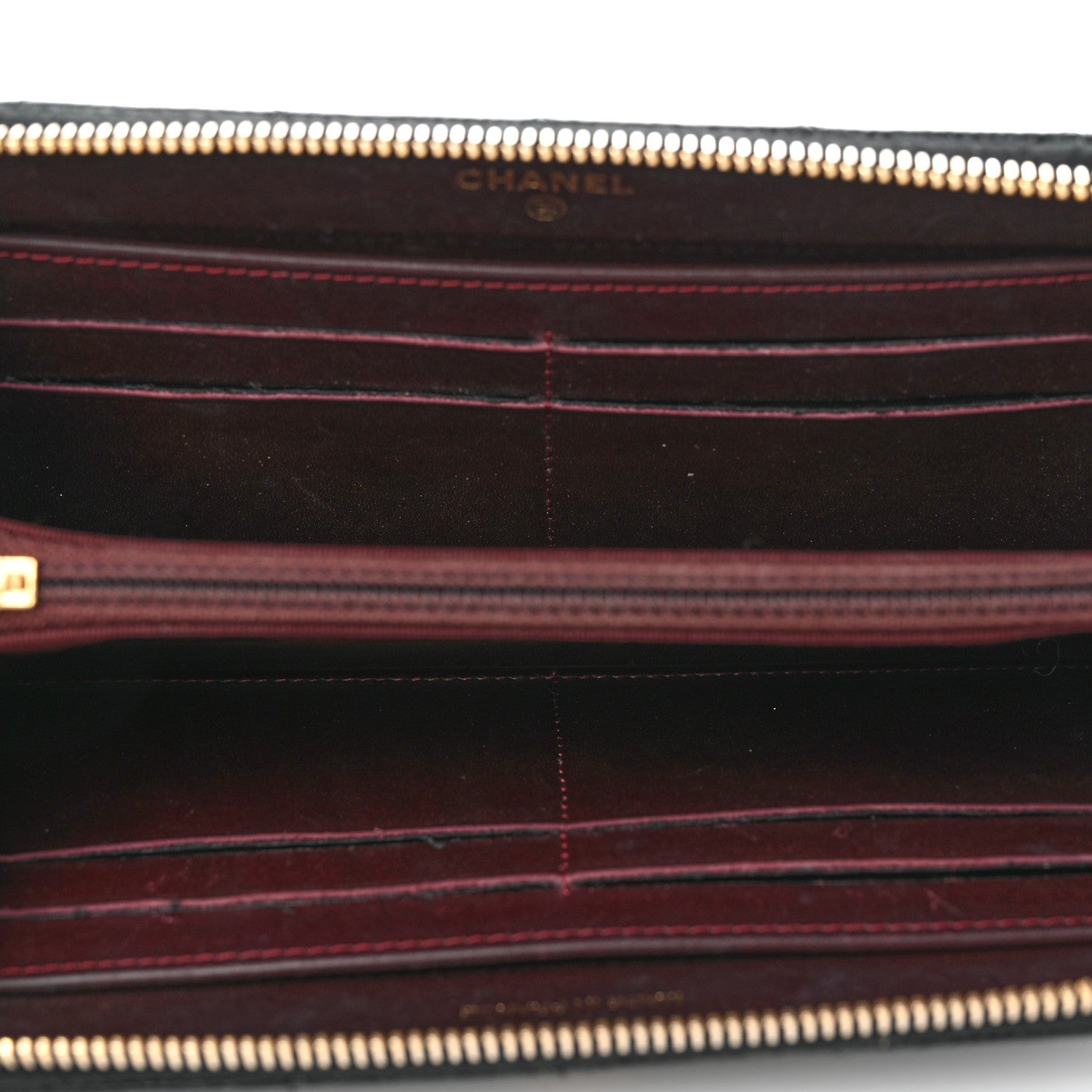 Chanel Caviar Quilted Large Gusset Zip Around Wallet Black 5 of 13