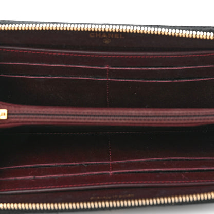 Chanel Caviar Quilted Large Gusset Zip Around Wallet Black 5 of 13