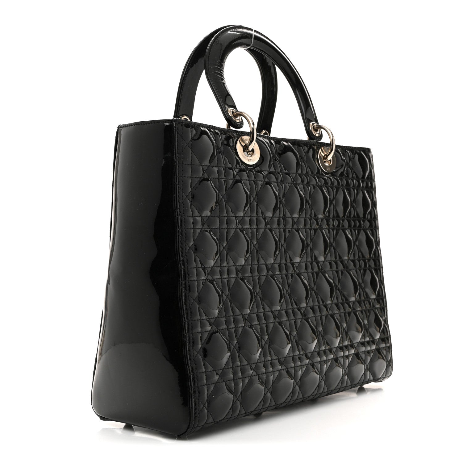Christian Dior Patent Cannage Large Lady Dior Black 3 of 14