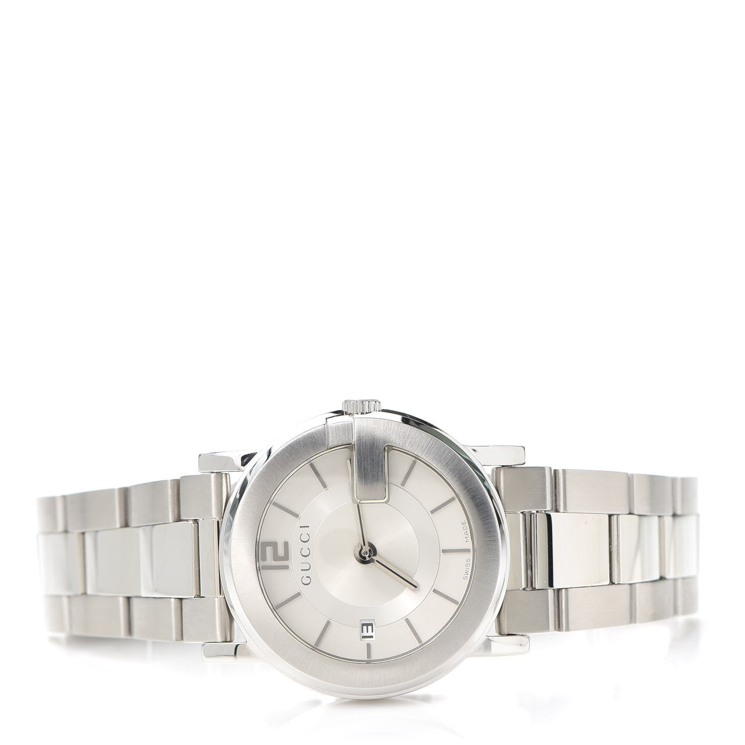 Gucci Stainless Steel 36mm G-Round Quartz Watch White 2 of 6