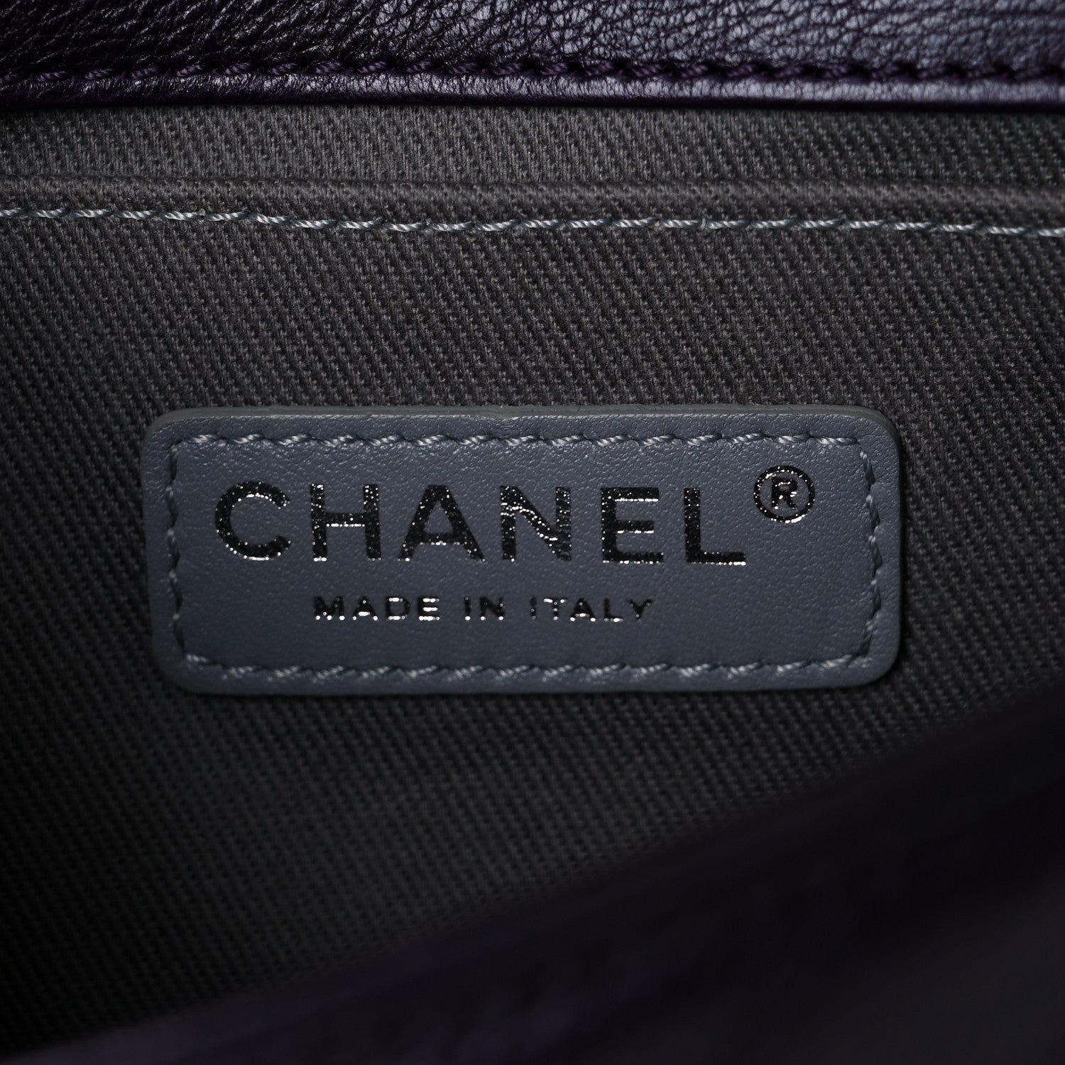 Chanel Calfskin Embossed Small Boy Flap Plum 6 of 21