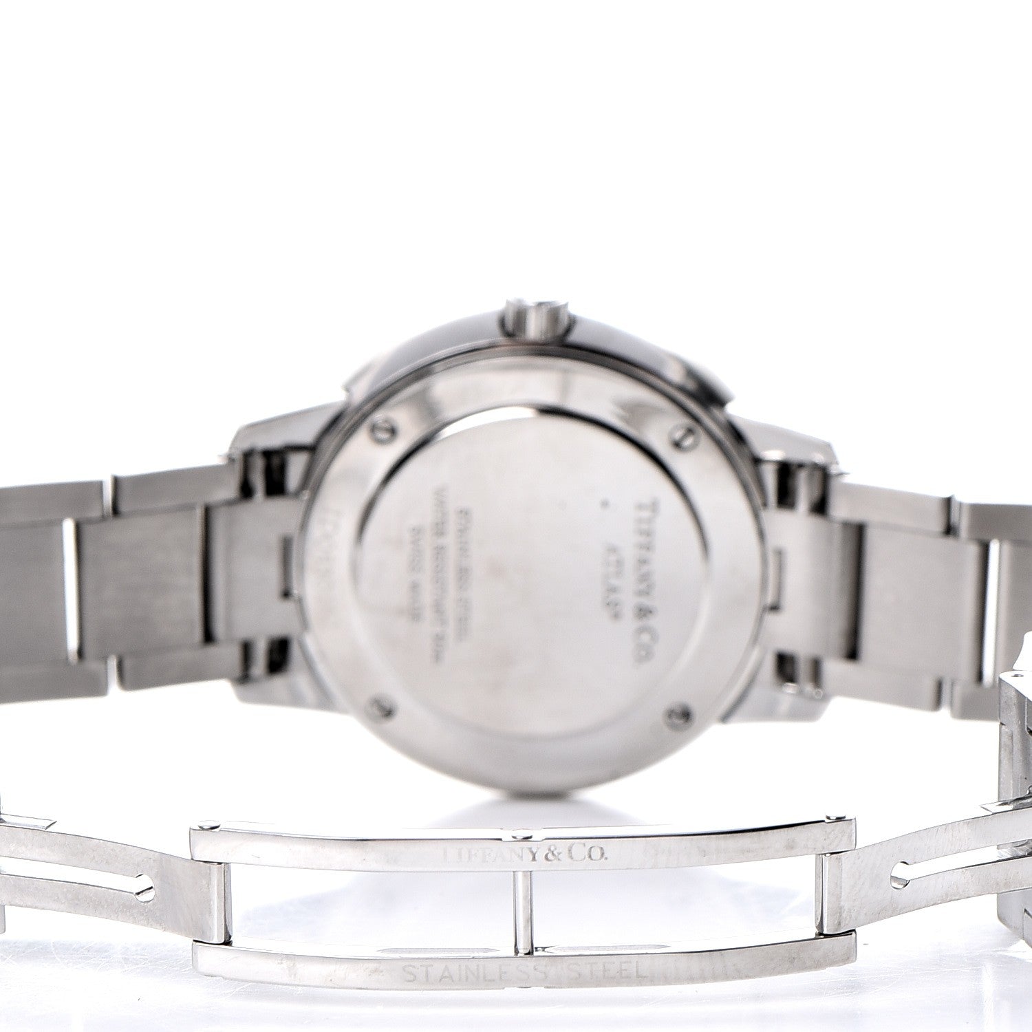 Tiffany Stainless Steel Diamond Bezel 31mm Atlas 2-Hand Quartz Watch Blue Azure 5 of 10