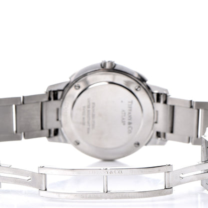 Tiffany Stainless Steel Diamond Bezel 31mm Atlas 2-Hand Quartz Watch Blue Azure 5 of 10