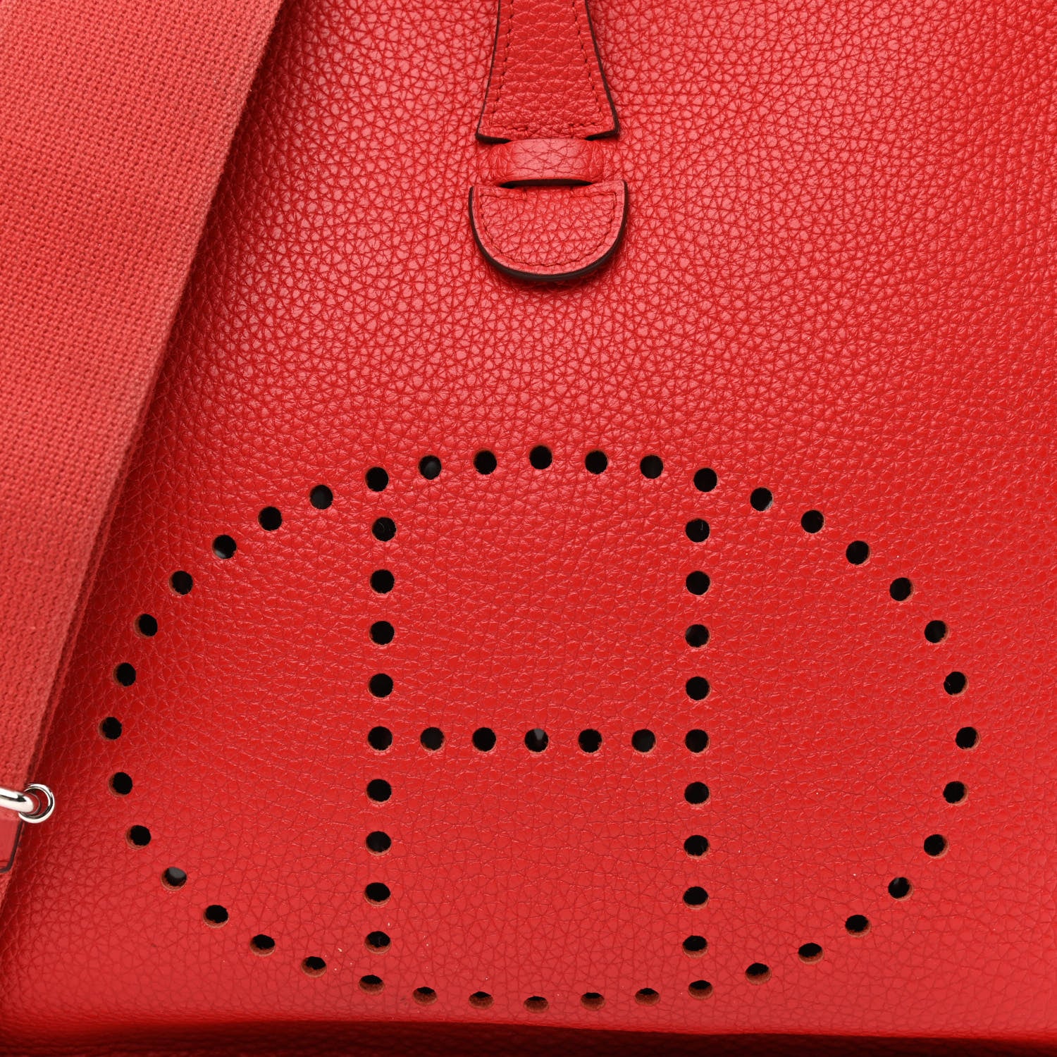 Hermes Taurillon Clemence Evelyne III PM Rouge Tomate 8 of 13