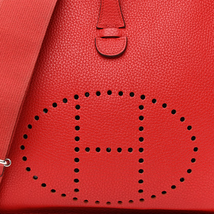 Hermes Taurillon Clemence Evelyne III PM Rouge Tomate 8 of 13