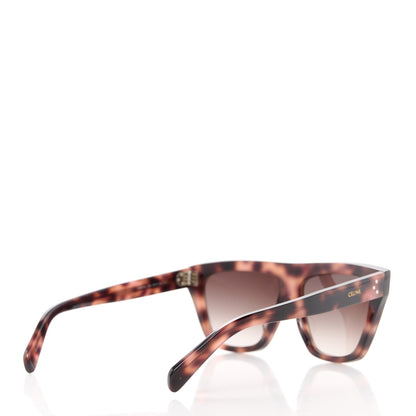 Celine Acetate Flat Top Bold 3 Dots Sunglasses CL40256I Dark Havana 4 of 9