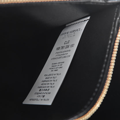 Versace Calfskin Studded Medium DV One Satchel Black 7 of 7