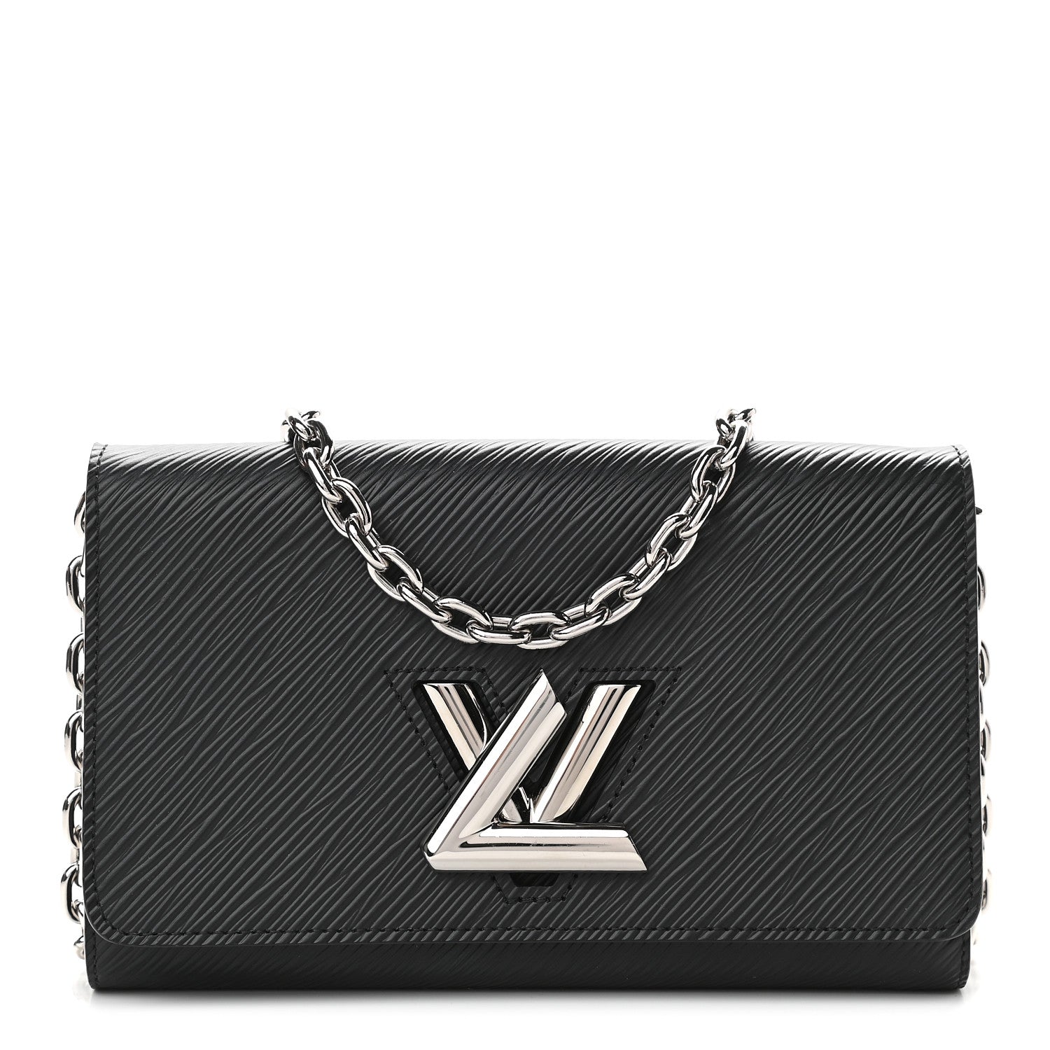 Louis Vuitton Epi Twist Chain Wallet Black 1 of 8