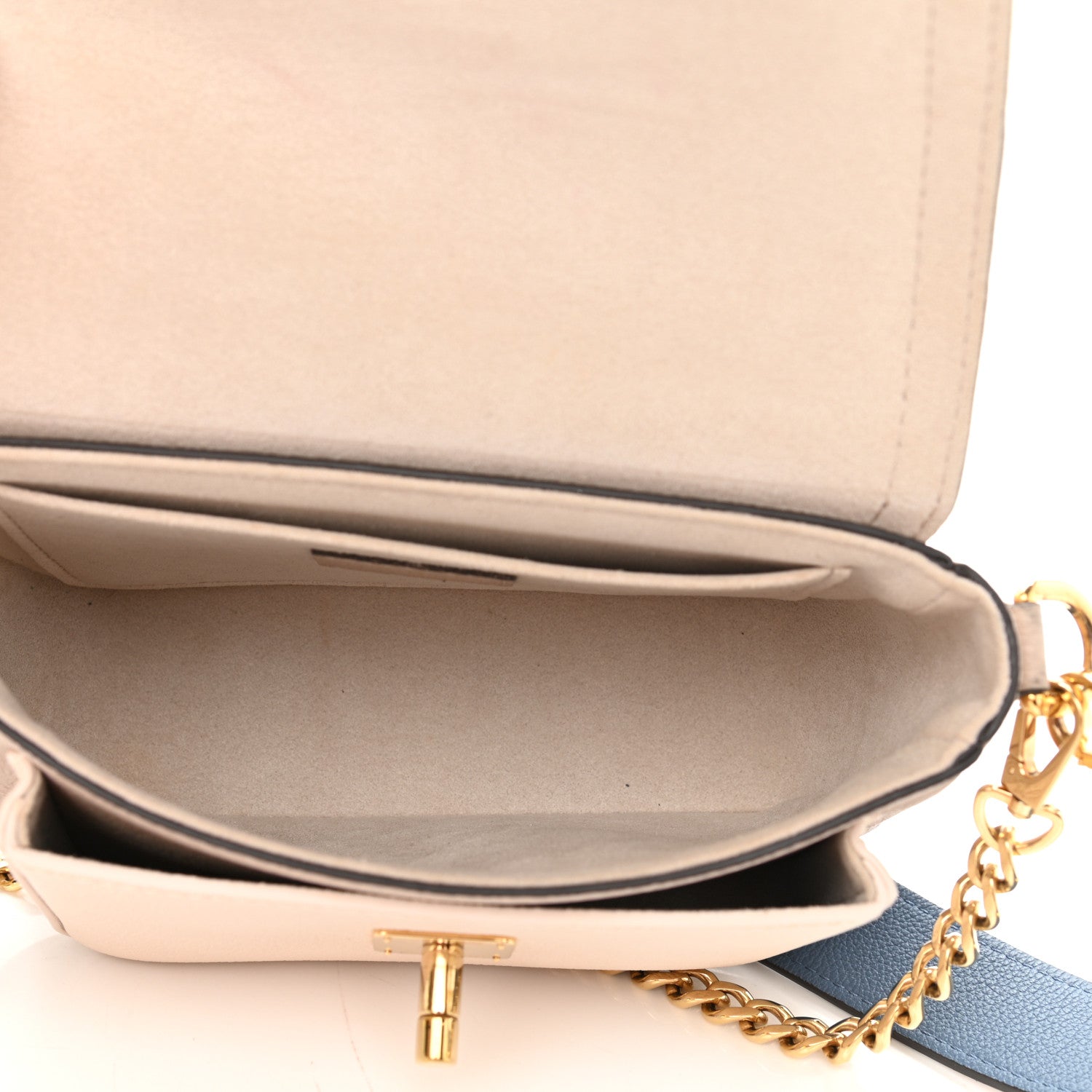 Louis Vuitton Grained Calfskin Lockme Tender Greige 5 of 11