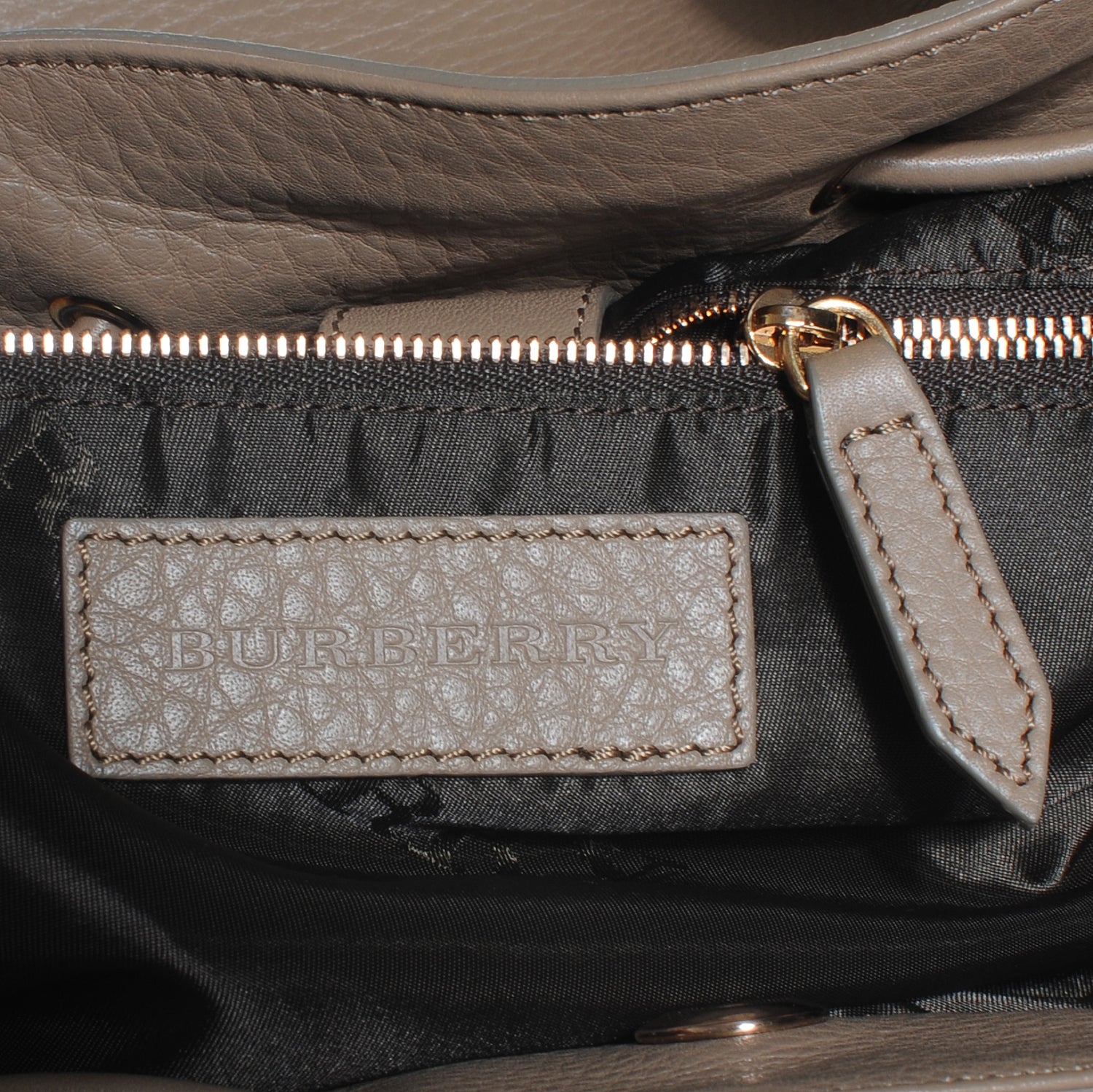 Burberry Leather Suede Earlsburn Mixed Media Tote Mole Grey 7 of 9