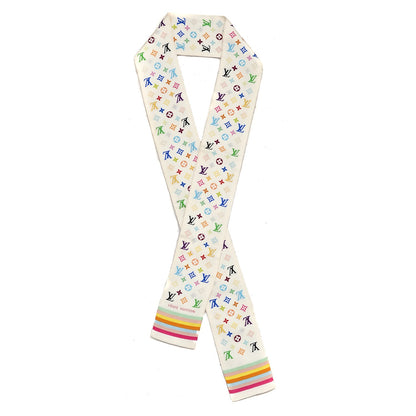 Louis Vuitton Silk Monogram Multicolor Bandeau White 1 of 5