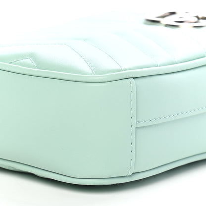 Gucci Calfskin Matelasse Mini GG Marmont Crossbody Bag Water Green 9 of 9