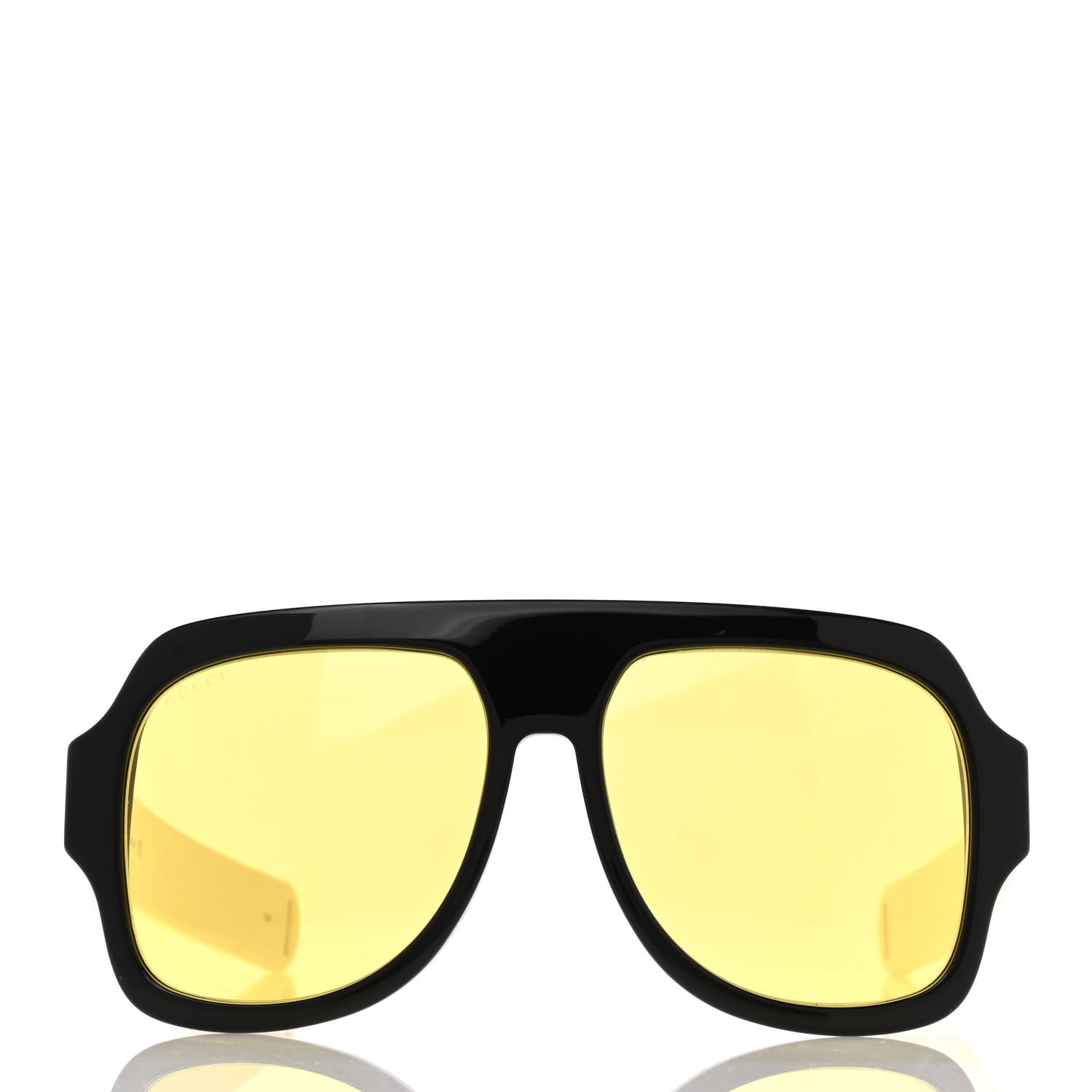 Gucci Acetate Sunglasses GG0255S Black Yellow 2 of 8