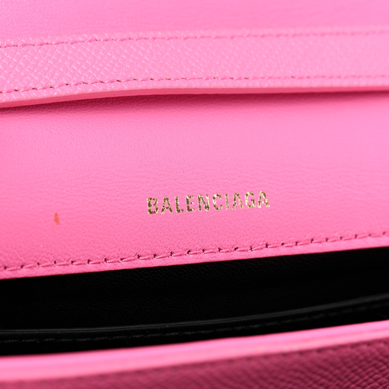Balenciaga Signature Grained Calfskin Logo Print Ville Day Bag XS Rose Bubblegum Black 7 of 10