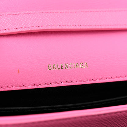 Balenciaga Signature Grained Calfskin Logo Print Ville Day Bag XS Rose Bubblegum Black 7 of 10