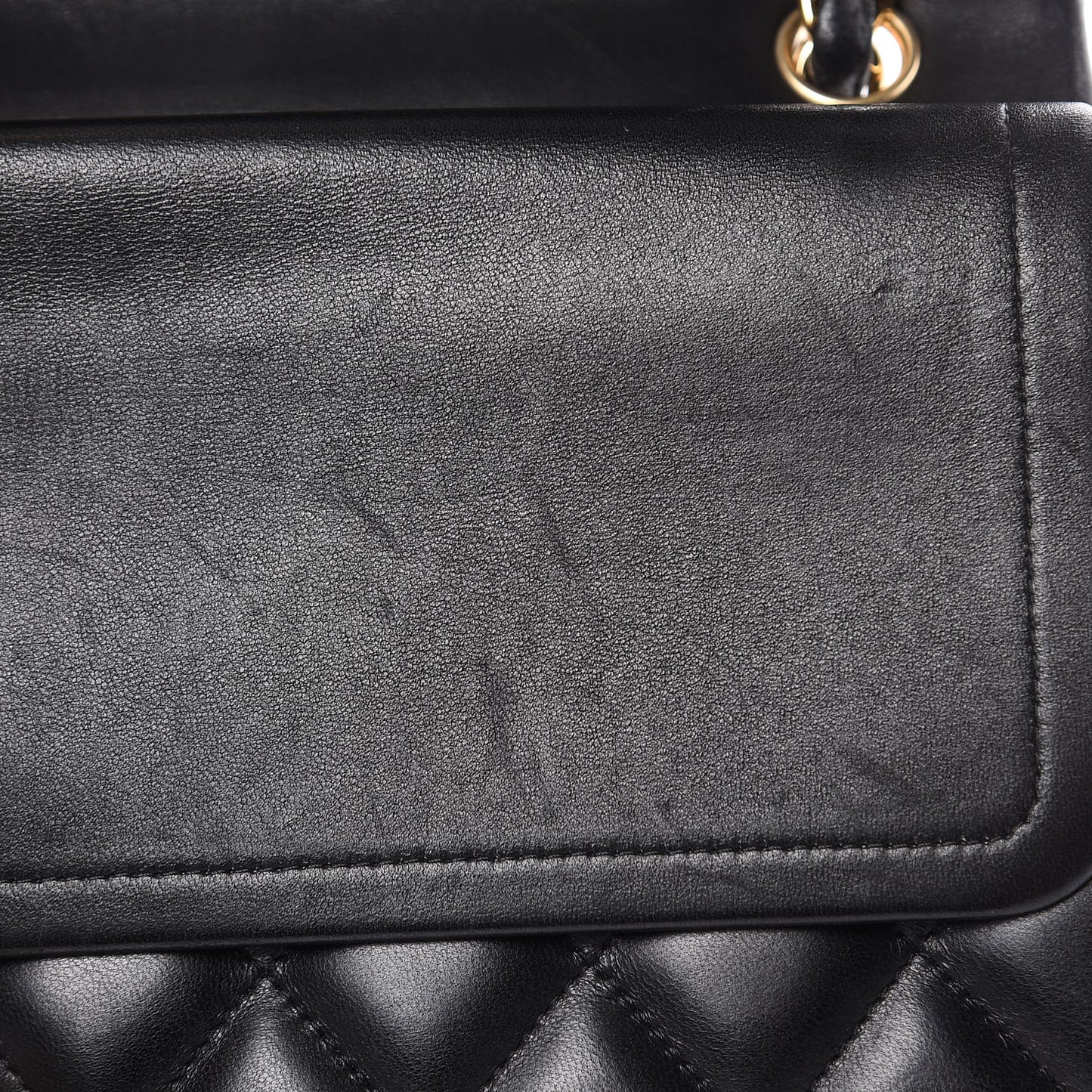 Lambskin Quilted Jumbo Double Flap Black