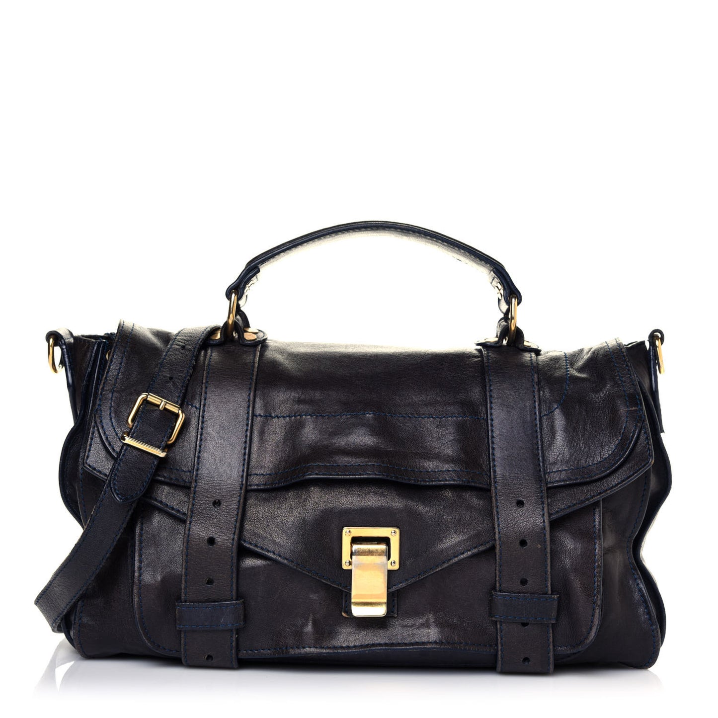 Lambskin Medium PS1 Satchel Midnight
