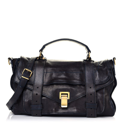 Proenza Schouler Lambskin Medium PS1 Satchel Midnight 1 of 8