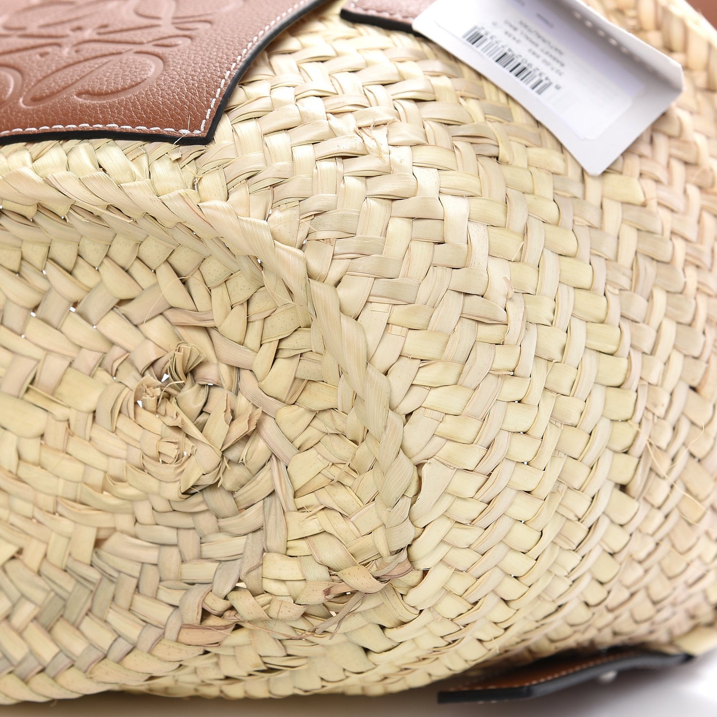 Raffia Small Basket Tote Bag Natural Tan