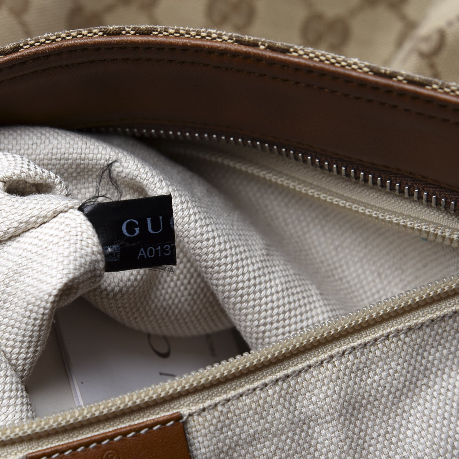Gucci Monogram Large Flat Messenger Bag Brown 10 of 12