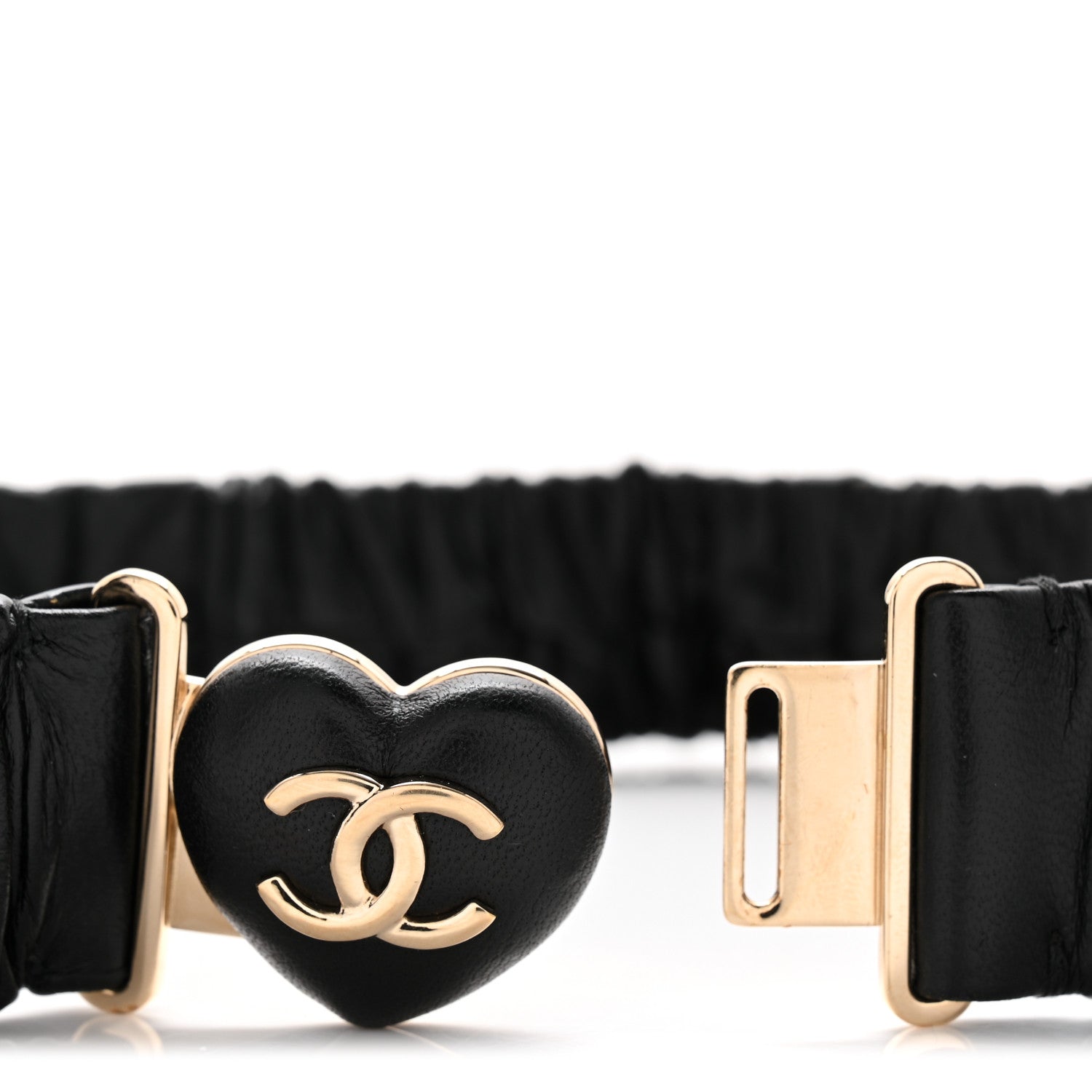 Chanel Lambskin Heart Belt 80 32 Black 3 of 4