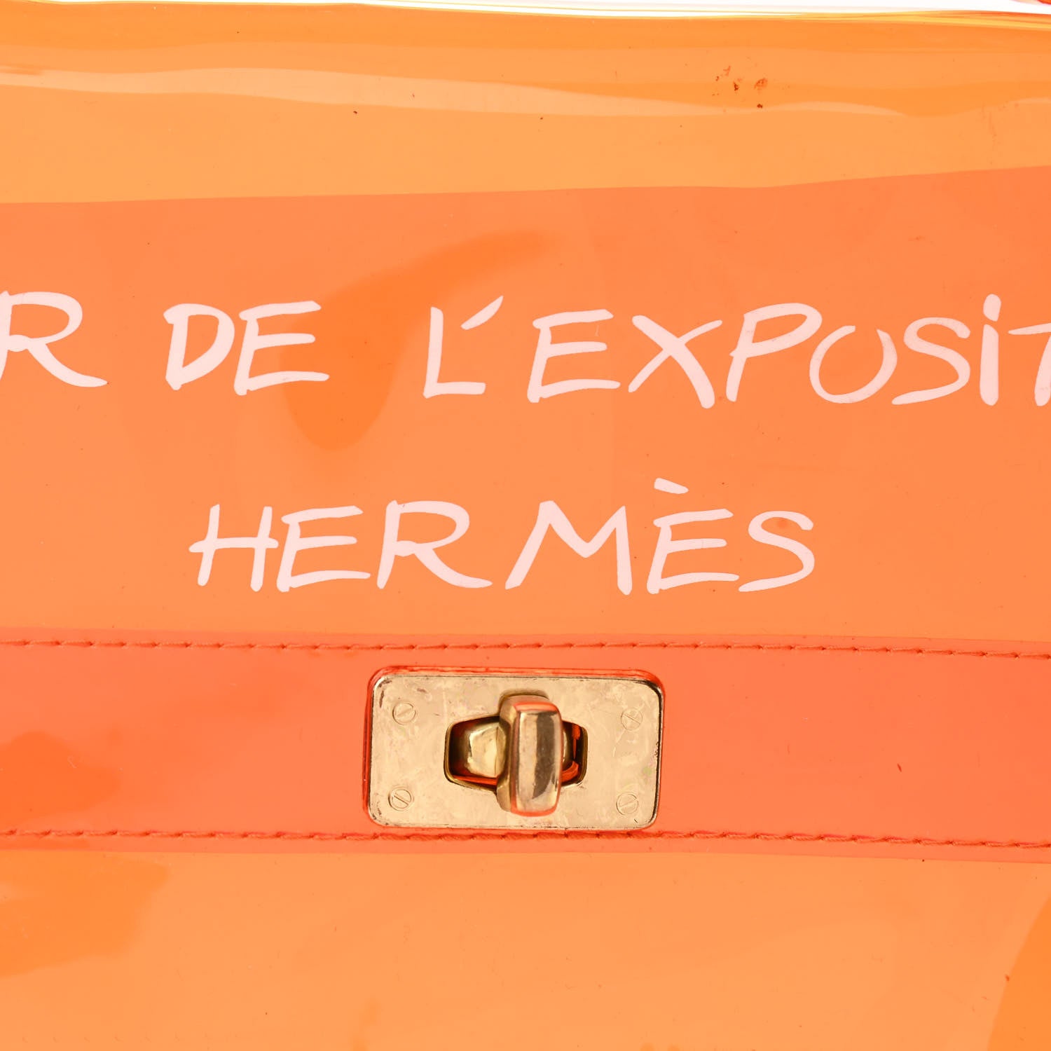 Hermes Vinyl Souvenir De L'Exposition Kelly Orange 6 of 12