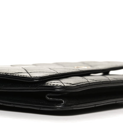Chanel Lambskin Quilted Wallet On Chain WOC Black 9 of 11