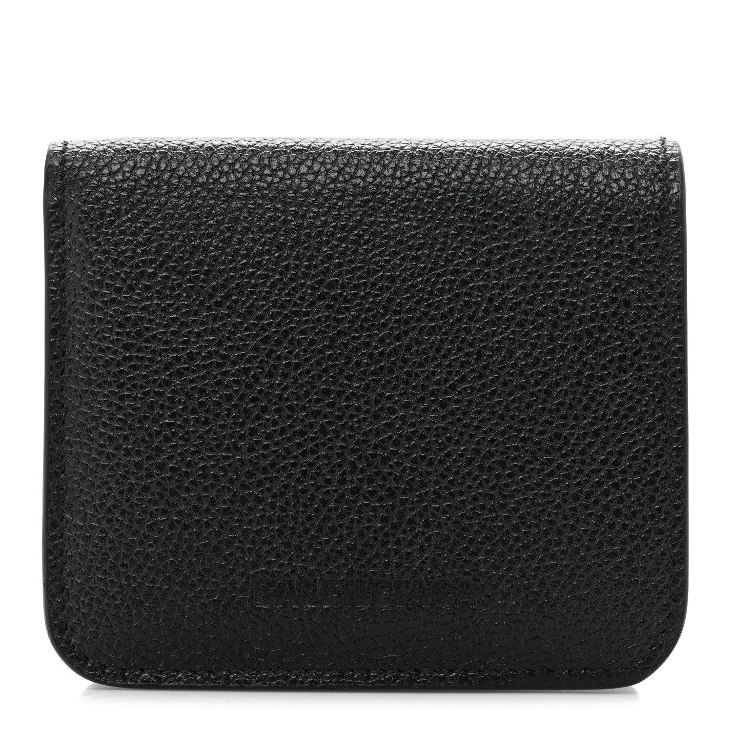 Balenciaga Grained Calfskin Essential Coin Case Card Holder Black 1 of 11
