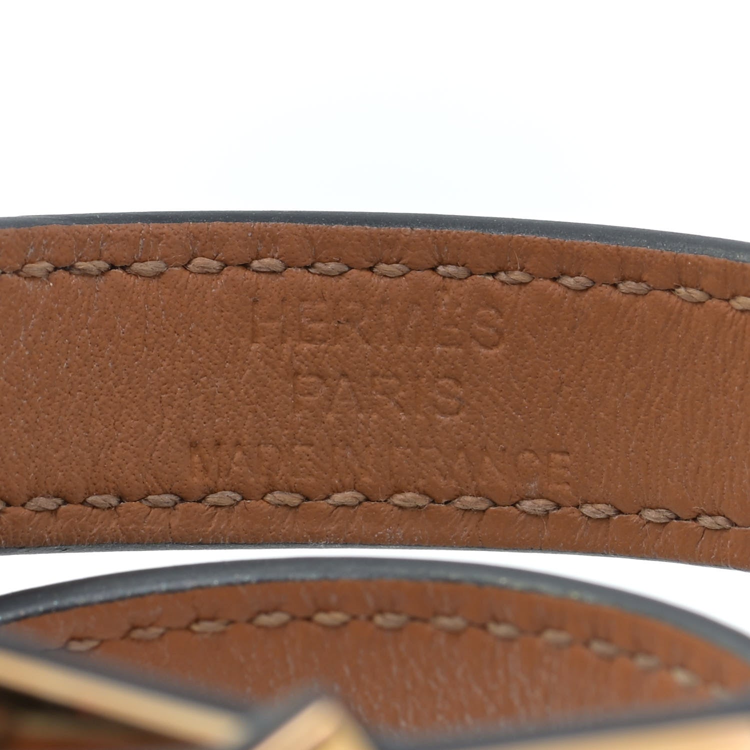 Hermes Epsom Kelly Double Tour Bracelet S Black 4 of 8