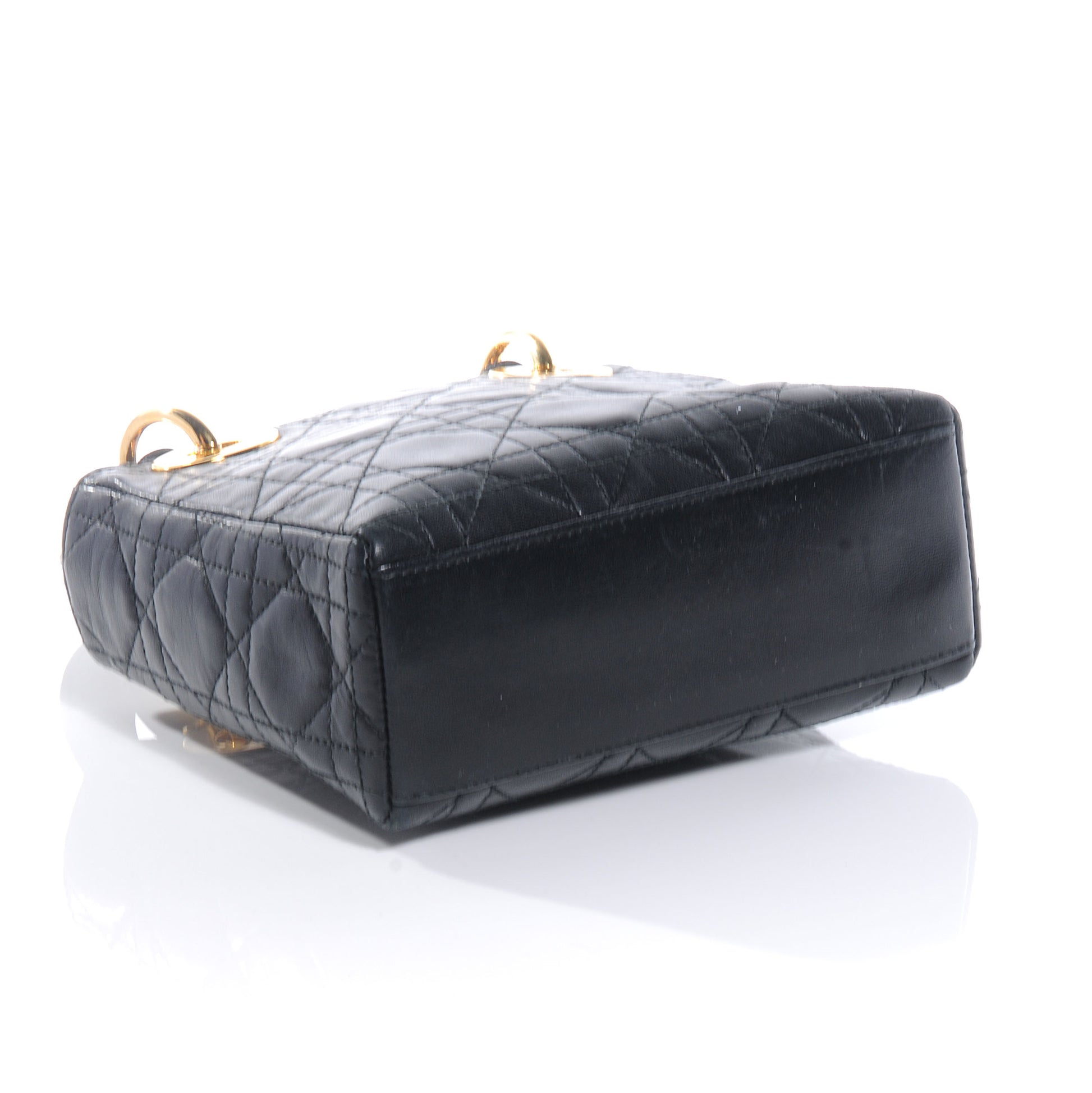 Christian Dior Lambskin Cannage Mini Lady Dior Black 4 of 7