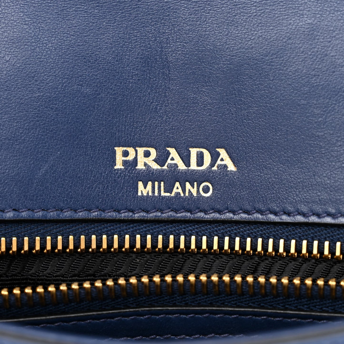 Saffiano Lux Chain Shoulder Bag Bluette