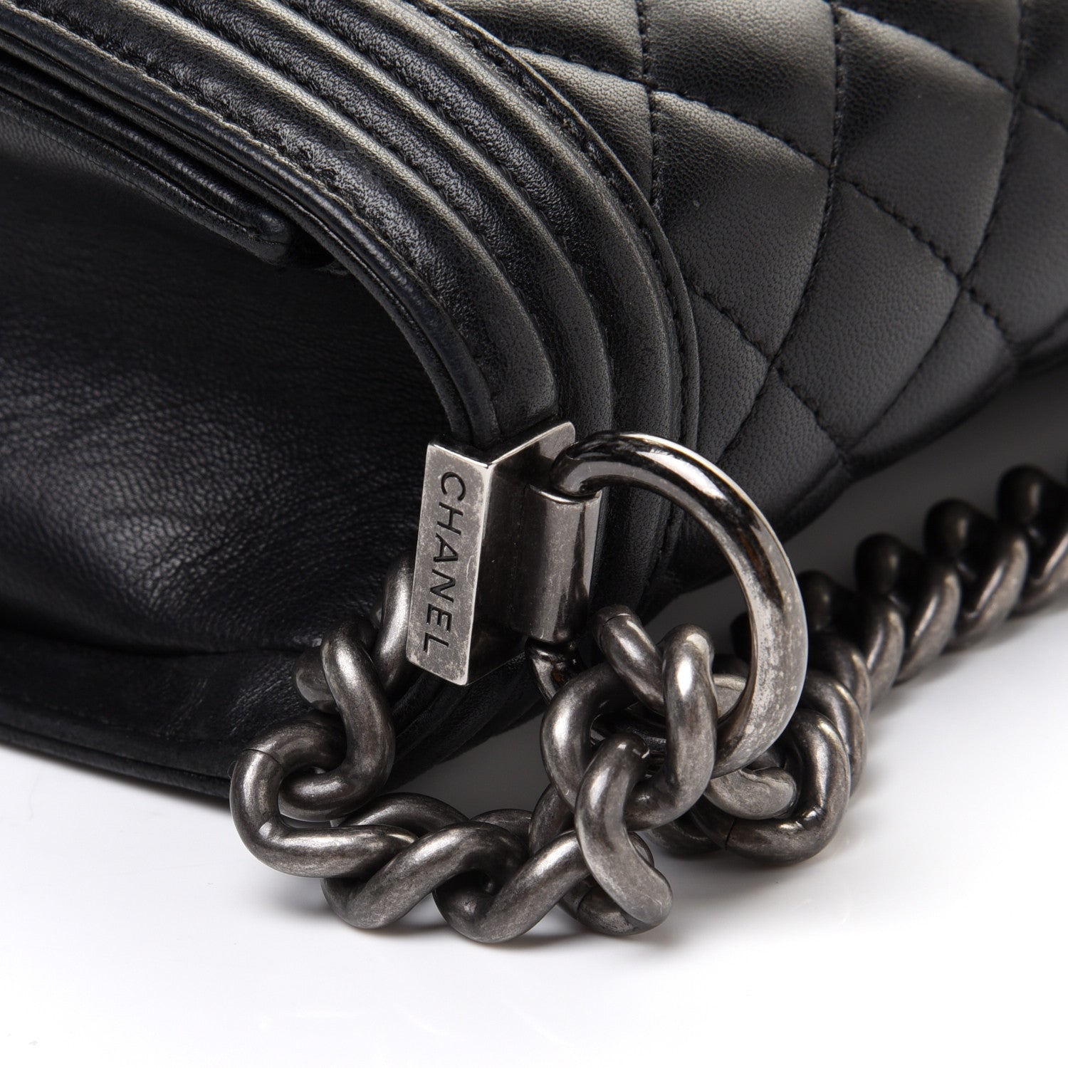 Chanel Calfskin Quilted Medium Boy Flap Black 14 of 17