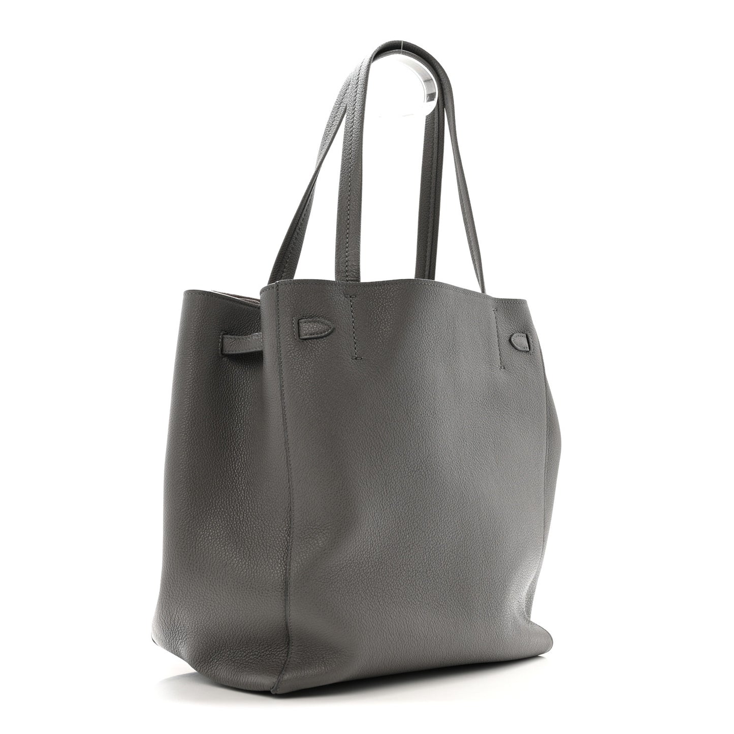 Soft Grained Calfskin Small Belt Cabas Phantom Grey