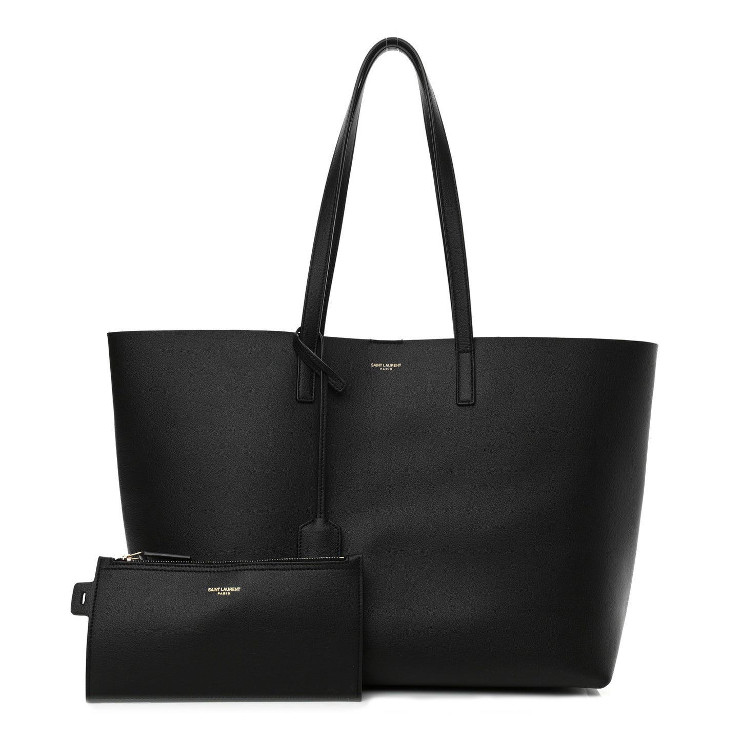 Calfskin Large Shopping Tote Black