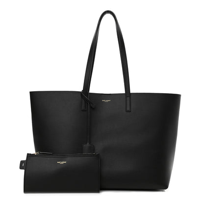 Saint Laurent Calfskin Large Shopping Tote Black 1 of 9