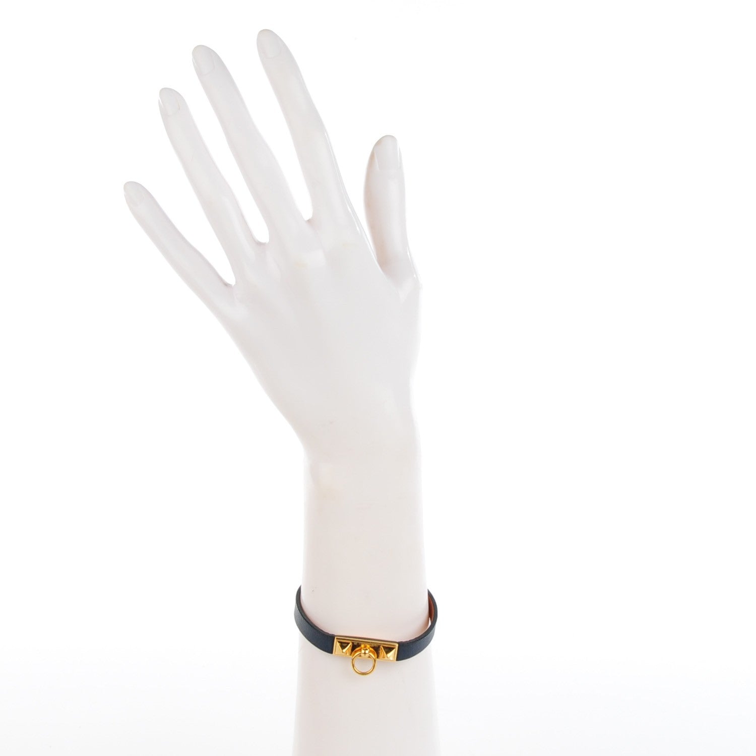 Hermes Veau Swift Micro Rivale Bracelet S Bleu Saphir 2 of 6