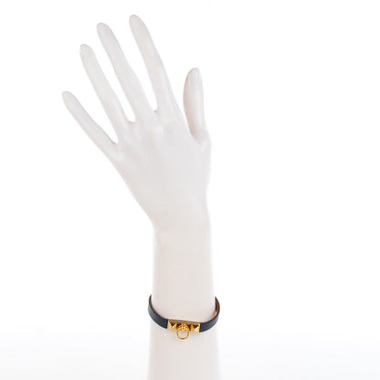 Hermes Veau Swift Micro Rivale Bracelet S Bleu Saphir 2 of 6