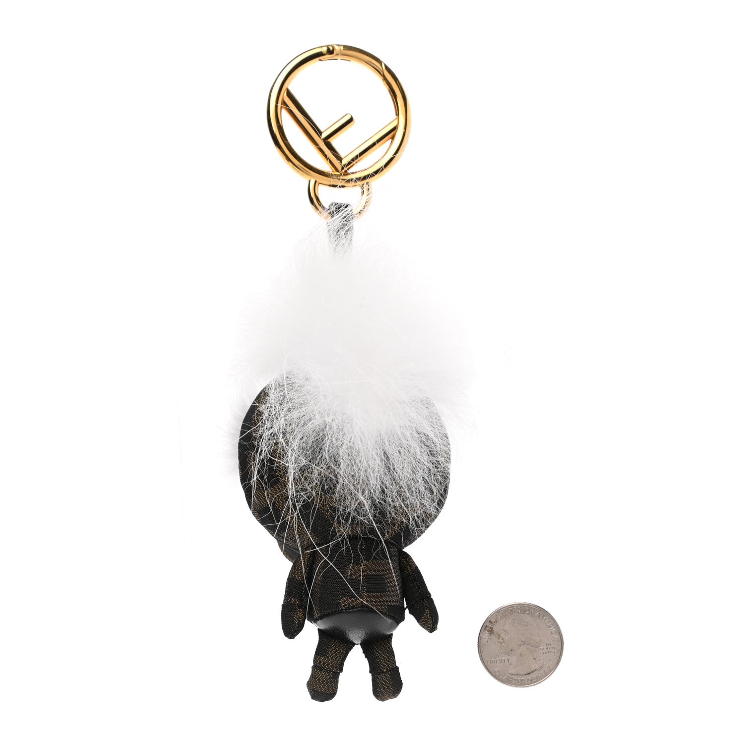 Fendi Zucca Fox Fur F is Fendi Space Monkey Bag Charm Multicolor 2 of 4