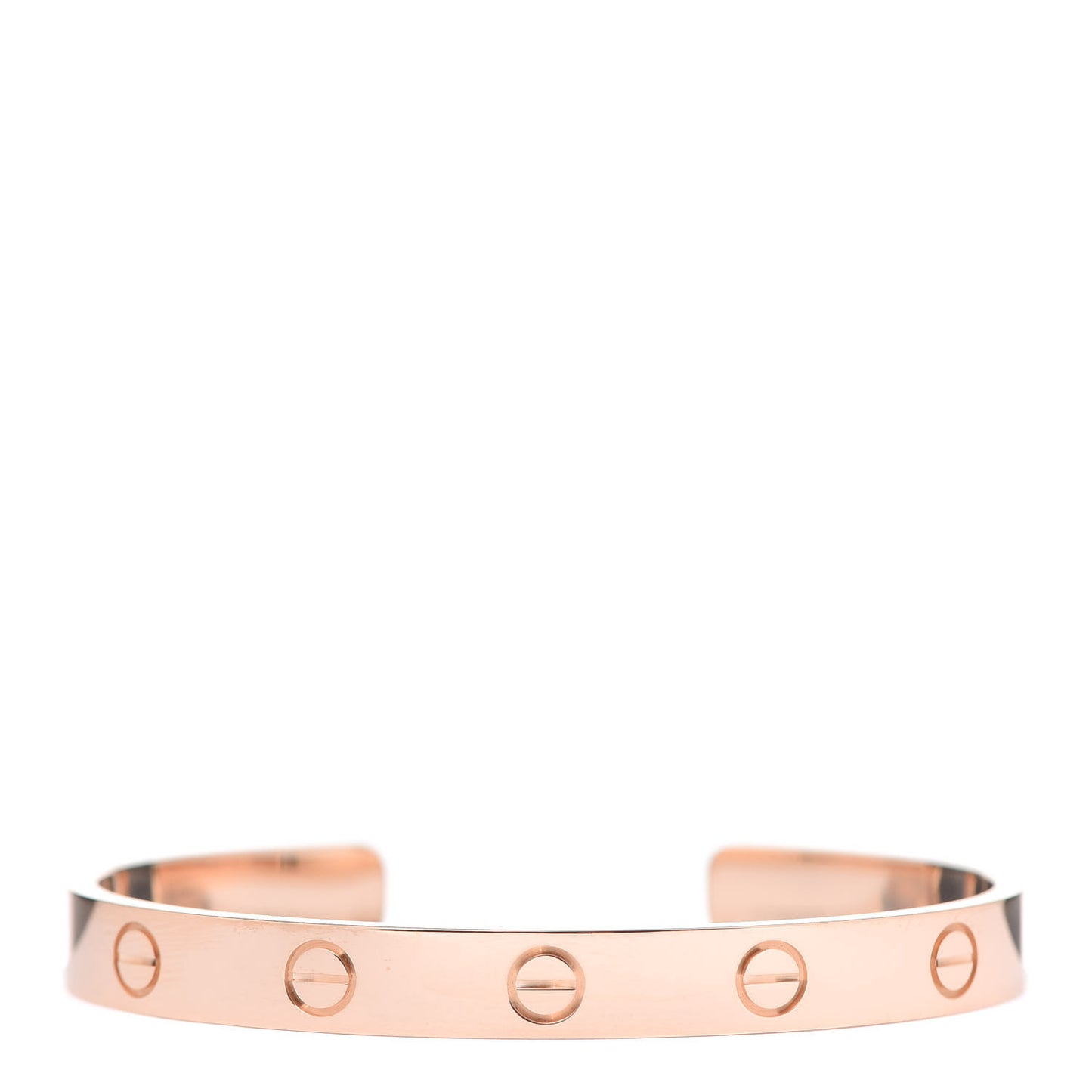 18K Pink Gold LOVE Cuff Bracelet 16