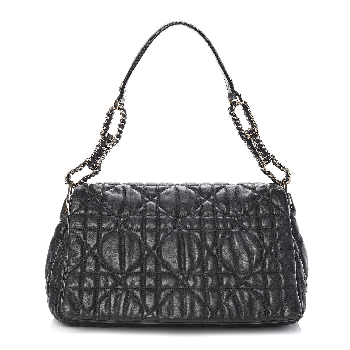 Lambskin Cannage Medium Delidior Flap Bag Black