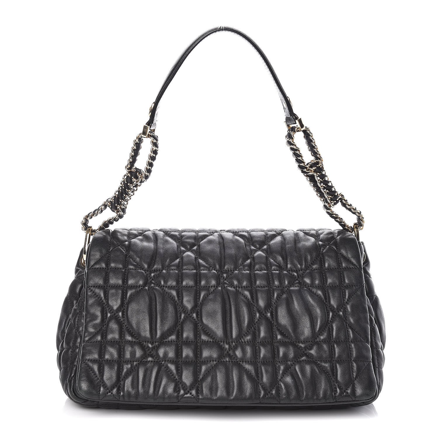Christian Dior Lambskin Cannage Medium Delidior Flap Bag Black 1 of 12
