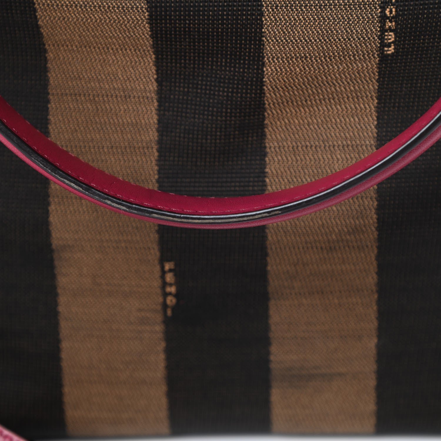 Fendi Pequin Vitello Small Shoulder Tote Tobacco Amarena 15 of 17