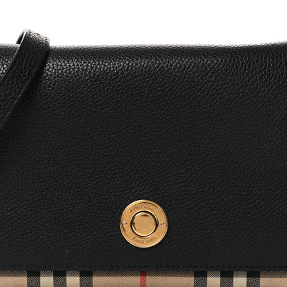 Burberry Grainy Calfskin Vintage Check Hampshire Crossbody Black 9 of 16
