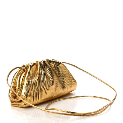 Bottega Veneta Metallic Bark Calfskin The Mini Pouch Gold 3 of 11