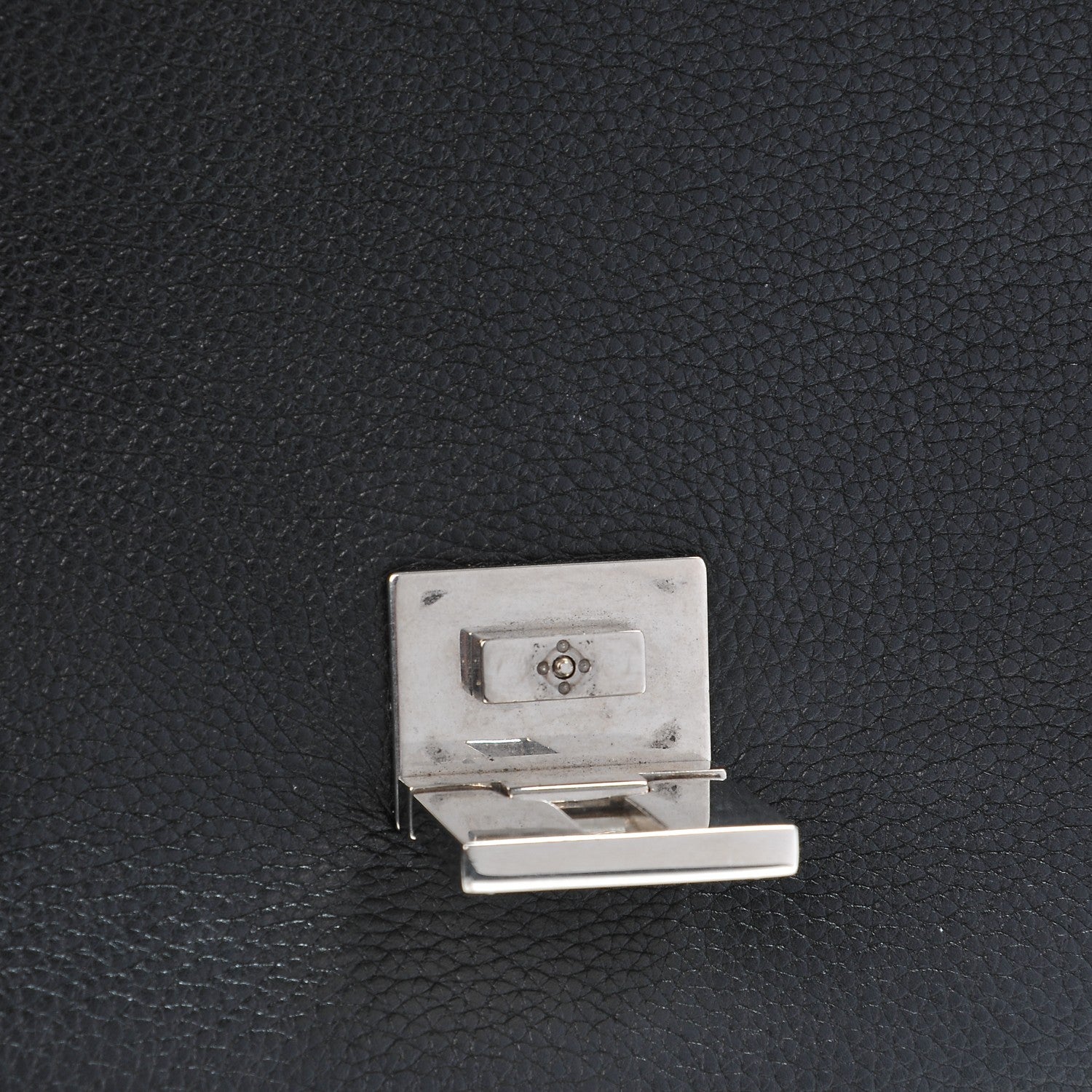 Celine Drummed Calfskin Suede Large Trapeze Black 5 of 9