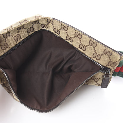 Gucci GG Monogram Web Double Pocket Belt Bag Dark Brown 4 of 8