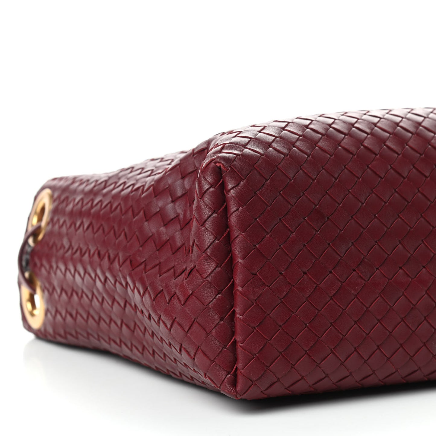 Nappa Intrecciato Medium Garda Bag Dark Red