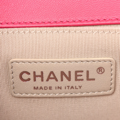Chanel Lambskin Quilted Medium Boy Flap Dark Pink 6 of 11