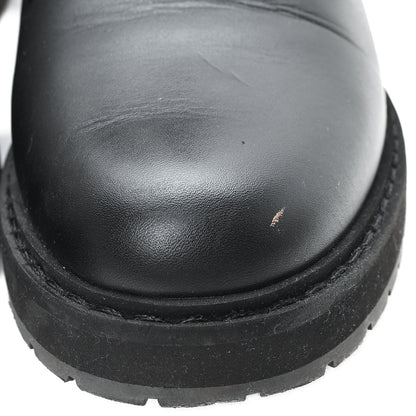 Fendi Calfskin Stretch Fabric Rockoko Biker Boots 39.5 Tobacco Black Marino 9 of 10